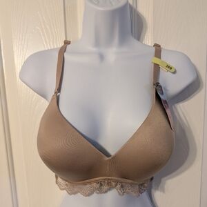 Maidenform Women's Nude Lace-Trim T-Shirt Bra Sz: 38B NWT